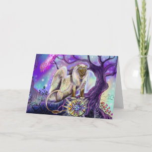 Tarjeta Sky Lion~tarjetas de felicitación