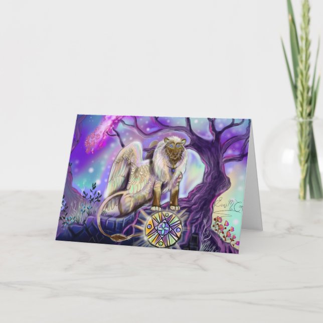 Tarjeta Sky Lion~tarjetas de felicitación (Anverso)