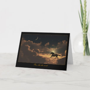 Tarjeta Sky Nocturna para Nubes de Caballos Cualqu