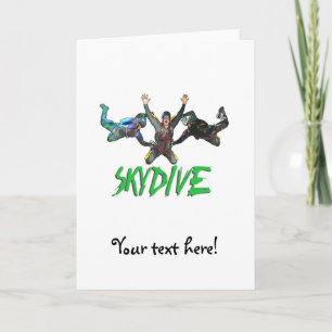 Tarjeta Skydive - Texto verde