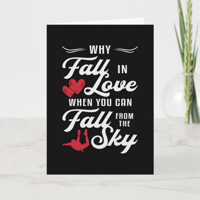 Tarjeta Skydiver Cuando Se Puede Caer Del Skydive Sky (Anverso)