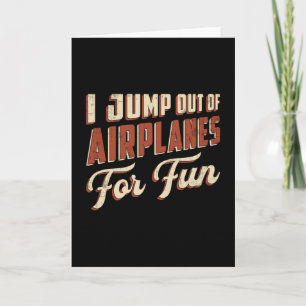 Tarjeta Skydiver Salto De Aviones Para Divertido Retro