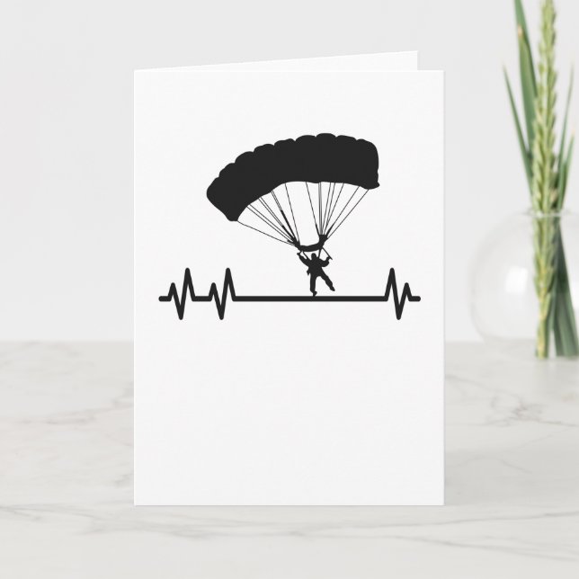 Tarjeta Skydiver Skydiver Skydiving, latido de pulso parac (Anverso)
