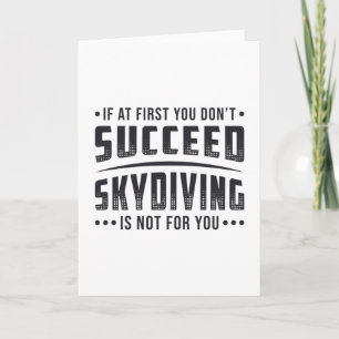 Tarjeta Skydiver Succeed Skydiving Skydive Parachute Guay