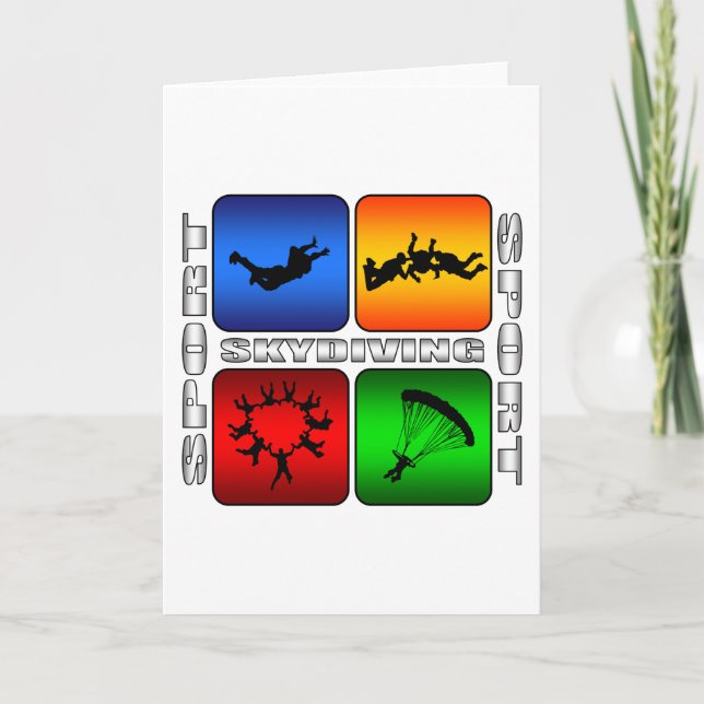 Tarjeta Skydiving espectacular (Anverso)