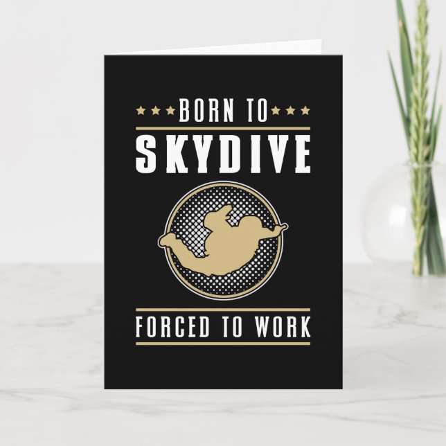 Tarjeta Skydiving Skydive Jump Skydiver Plane Funny Gift (Anverso)