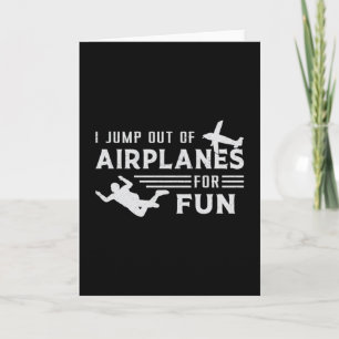 Tarjeta Skydiving Skydive Skydiver Jump Plane Gracioso Reg