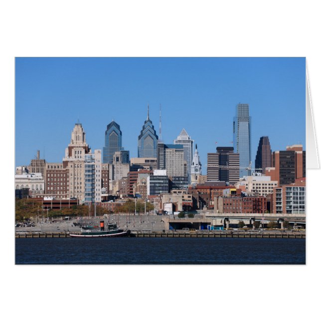 Tarjeta Skyline de Filadelfia (Anverso (Horizontal))