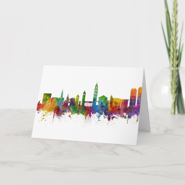 Tarjeta Skyline de Split Croacia (Anverso)