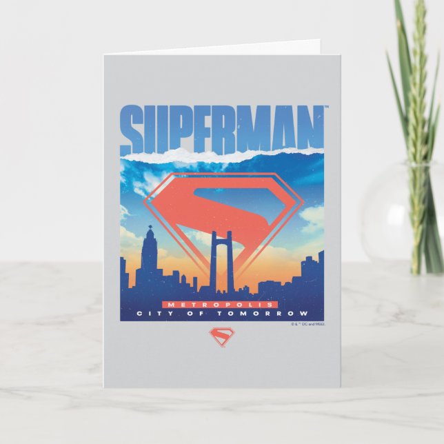 Tarjeta Skyline de Superman Metropolis (Anverso)