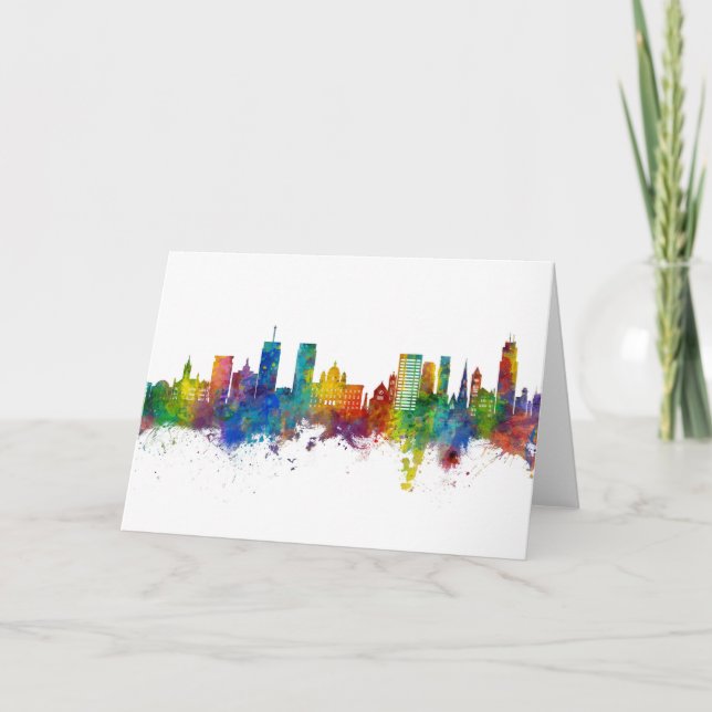 Tarjeta Skyline de Syracuse Nueva York (Anverso)