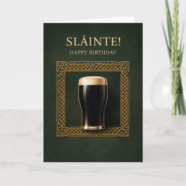 Tarjeta Slainte! Modern Celtic Irish Birthday Card for men