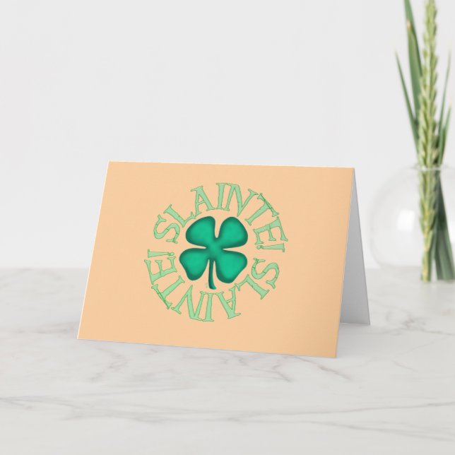 Tarjeta Slainte tan greeting card (Anverso)