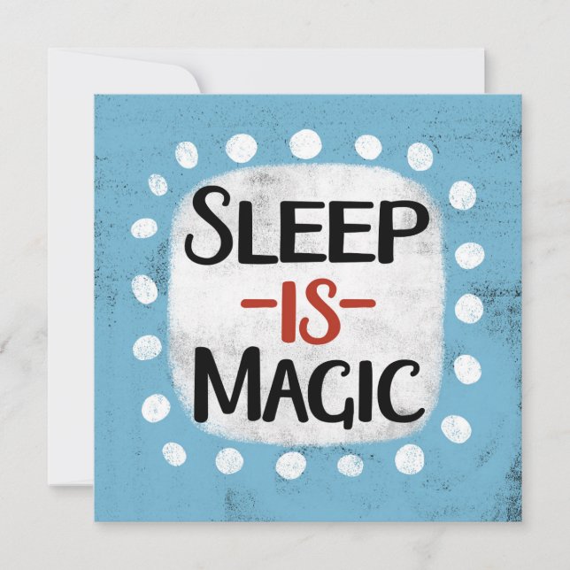Tarjeta Sleep Is Magic Grecard (Anverso)