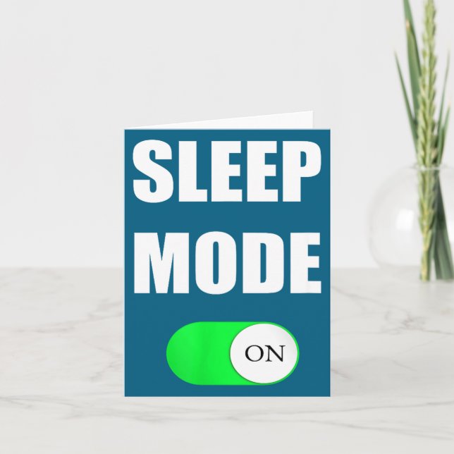 Tarjeta Sleep Mode On Funny Nap Shirt Love Napng Sleeng  (Anverso)