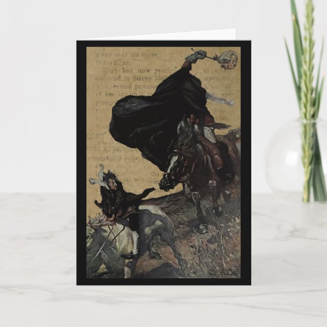 Tarjeta Sleepe Hollow Horseman Y Ichabod (Anverso)