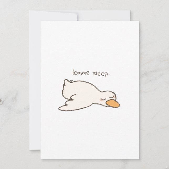 Tarjeta Sleepy Duck (Anverso)