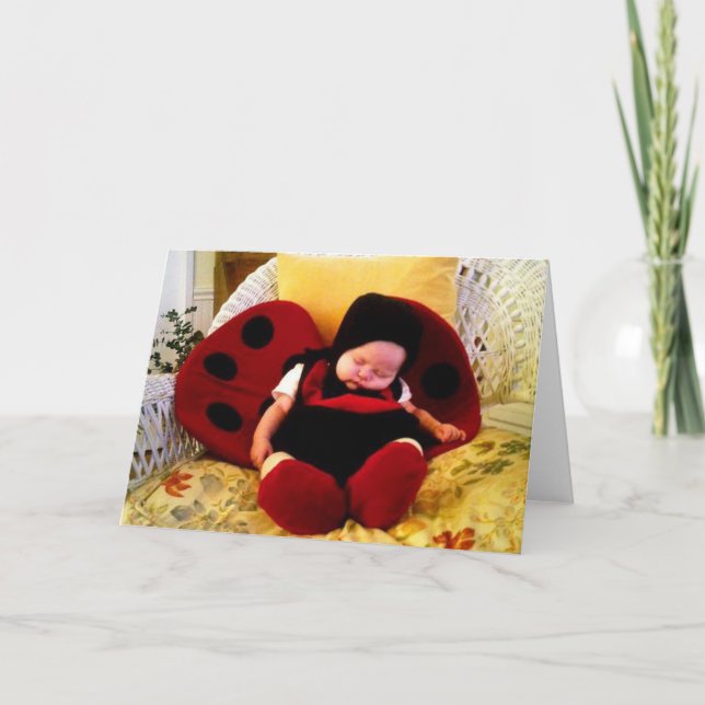 Tarjeta Sleepy ladybug (Anverso)