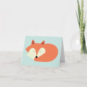 Tarjeta Sleepy Red Fox