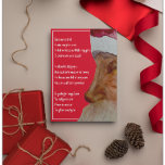 Tarjeta Sleepy Santa Navidades<br><div class="desc">¡Navidades de Santa Claus con sueño cargan un poema sobre el Papá Noel con sueño en la parte delantera de la tarjeta!</div>