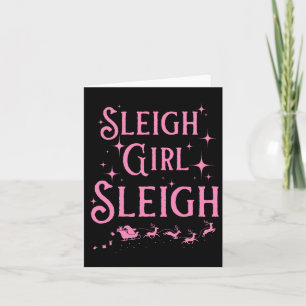 Tarjeta Sleigh Chica Sleigh Bright Navidades Vibes Funny H