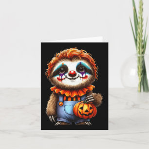 Tarjeta Slote Halloween Clown Outfit Kawaii Sloth