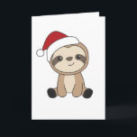 Tarjeta Sloth Christmas Snow Winter Animals Sloths<br><div class="desc">The sloth on softness with fair lights. Funny animals with gifts and snow to the holidays. Also funny for Christmas in July. Faults are sweet animals and perfect for Christmas.</div>
