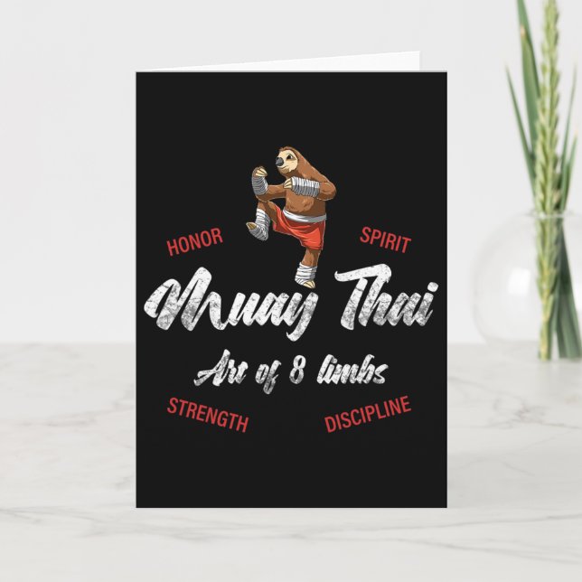 Tarjeta Sloth Fighter - Muay Thai Thai Boxing And Kickboxi (Anverso)