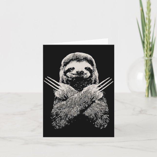 Tarjeta Sloth Funny Costume Gift For Lazy S  (Anverso)