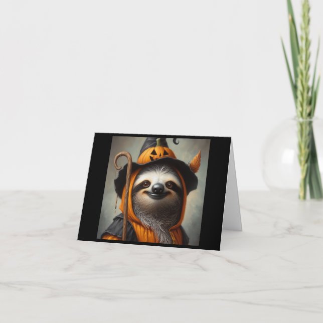 Tarjeta Sloth Halloween (Anverso)
