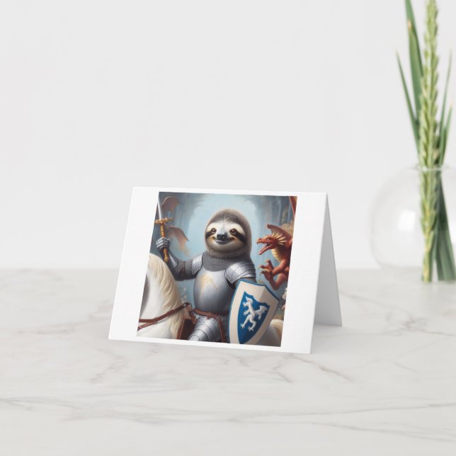 Tarjeta Sloth Knight contra los dragones (Anverso)
