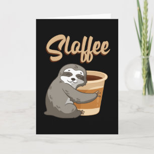 Tarjeta Sloth Lazy Sloths Sloffee Derramación Divertida Id