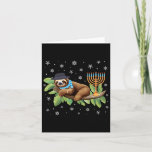 Tarjeta Sloth Menorah Hanukkah Chanukah Animal Sloths Jewi<br><div class="desc">Sloth Menorah Hanukkah Chanukah Animal Sloths Jewish</div>