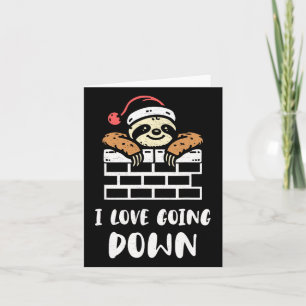 Tarjeta Sloth Santa Funny Navidades Sloth Lover Humor Xmas