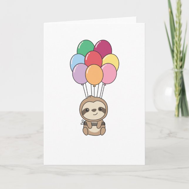 Tarjeta Slots vuela Con Globos Coloridos (Anverso)