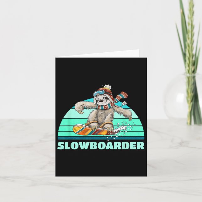 Tarjeta Slowboard Snowboard Pun (Anverso)