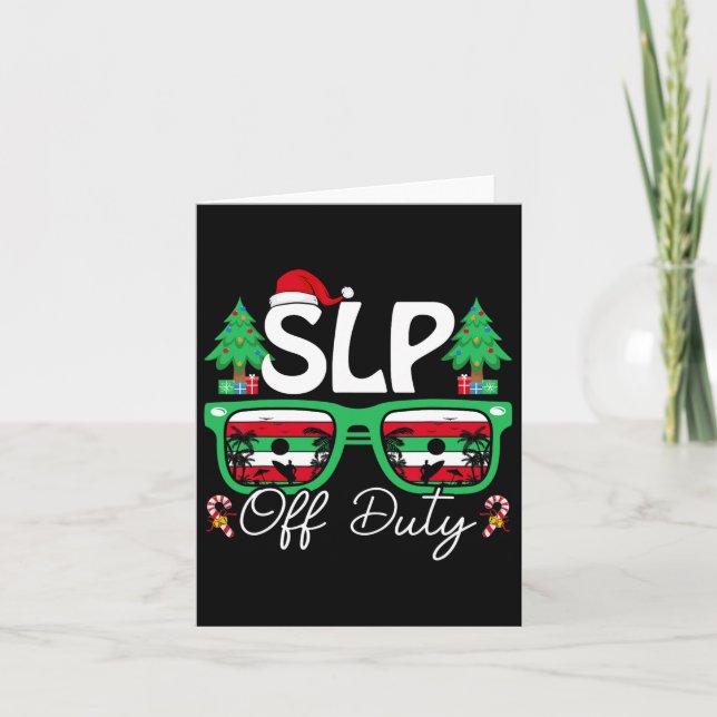 Tarjeta Slp Off Duty Xmas Speech Language Pathology (Anverso)