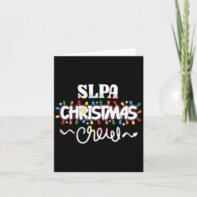 Tarjeta Slpa Christmas Crew Speech Pathology Istant Xma  (Anverso)
