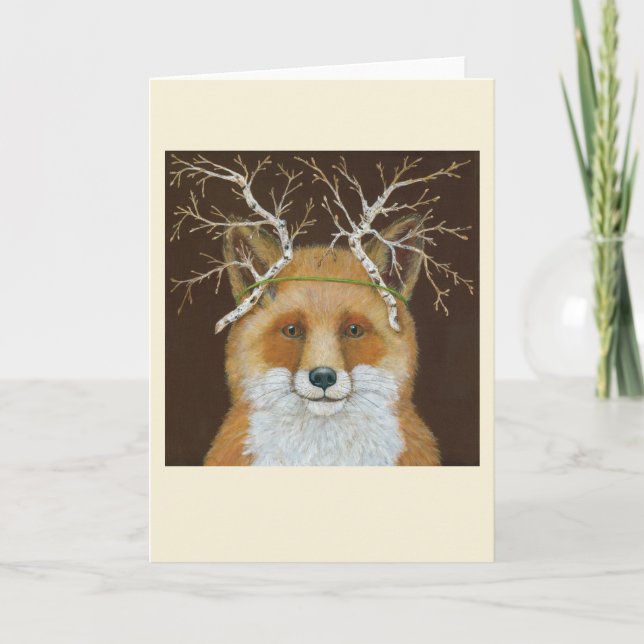 Tarjeta Sly Sylvie the Fox greeting card (Anverso)