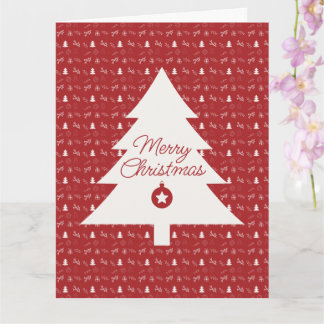 Tarjeta Small-Scale Red & White Christmas