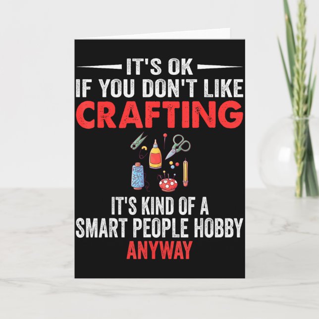 Tarjeta Smart People Hobby Crafting - Funny Crafters  (Anverso)