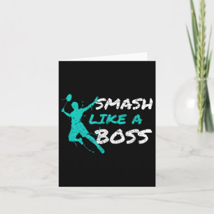 Tarjeta Smash Like A Boss Bádminton Speedminton Crossminto