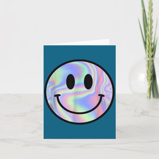 Tarjeta Smile Face Shirt Happy Smiling Face Rave Edm Music (Anverso)