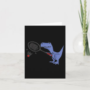 Tarjeta Smiletodaytees divertidos dinosaurios T-rex jugand