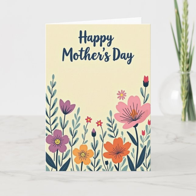 Tarjeta Smiling Flowers Card (Anverso)