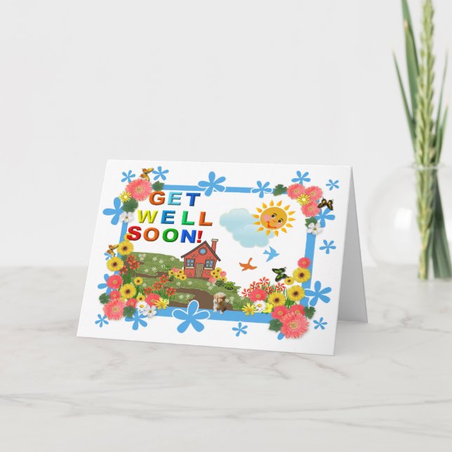Tarjeta SMILING SUN Get Well Card (Anverso)