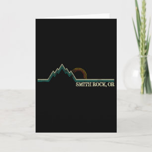 Tarjeta Smith Rock Oregon Retro Escalada de Montaña Verano