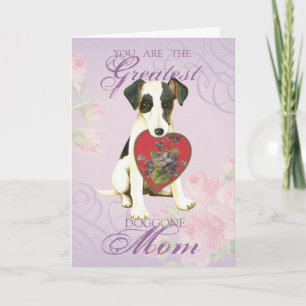 Tarjeta Smooth Fox Terrier Heart Mom