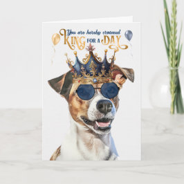 Tarjeta Smooth Jack Russell King por un cumpleaños diverti