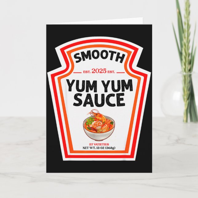 Tarjeta Smooth Yum Yum Sauce Condiment Costume Matching  (Anverso)